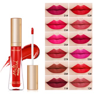 ลิปสติกลิปกลอส Velvet Matte ติดทนนาน 12 สี