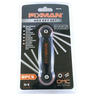 Fixman ประแจหกเหลี่ยมแบบตลับ 8 ชิ้น ต่อ ชุด#436
