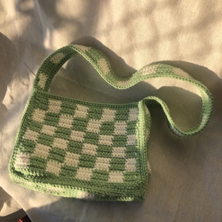 กระเป๋าถักไหมพรม milk cotton crochet bag