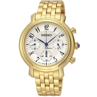 SEIKO Chronograph นาฬิกาข้อมือผู้หญิง สีทอง สายสแตนเลส รุ่น
SRW874P1