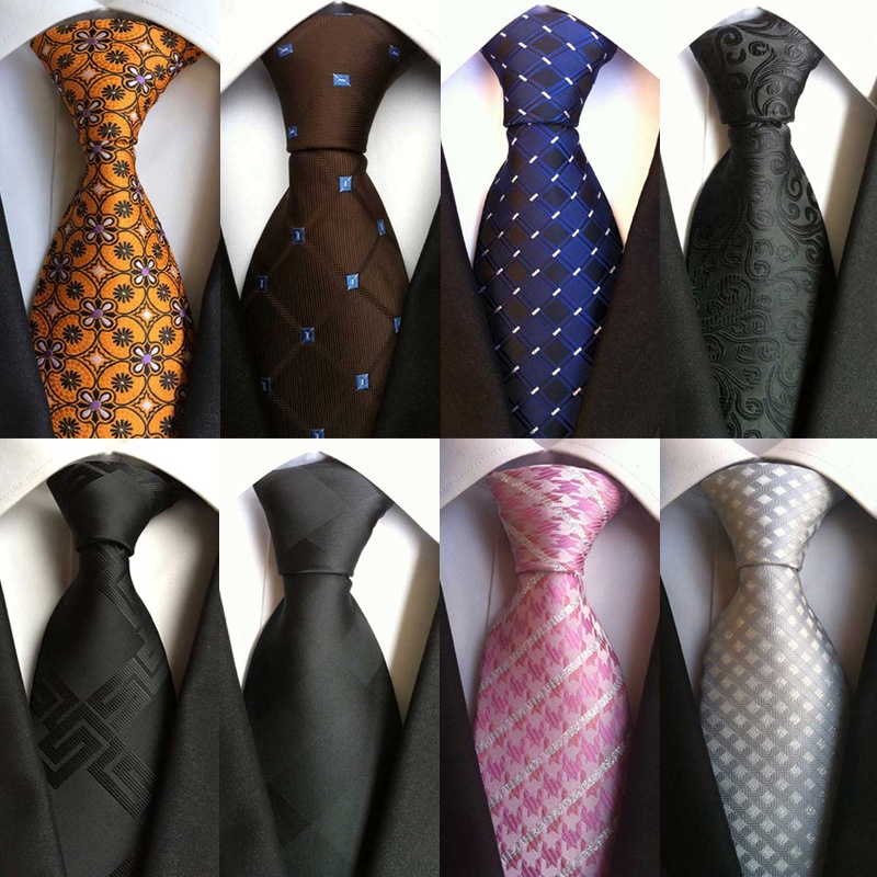 ร้อน Mens tie 8 ซม.ผ้าไหมเนคไทเรขาคณิตดอกไม้ jacquard ทอแฟชั่น Neck tie Neckwear สําหรับงานแต่งงาน