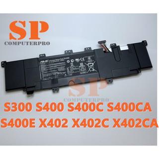 ASUS BATTERY แบตเตอรี่ของแท้ ASUS VivoBook S300 S400 S400C S400CA S400E X402 X402C X402CA model:C21-X402