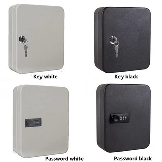 WIFLYZO Key Safe รหัสรีเซ็ตรหัสผ่านล็อคได้ติดผนังกล่องกุญแจรถสํานักงาน