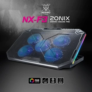 NUBWO พัดลมโน๊ตบุ๊ค พัดลมรองโน๊ตบุ๊ค RGB NX-F1 SUBZERO , NX-F2 SINDEL , NX-F3 ZONIX , NX-F4 COOLING PAD ประกันศูนย์ 2ปี