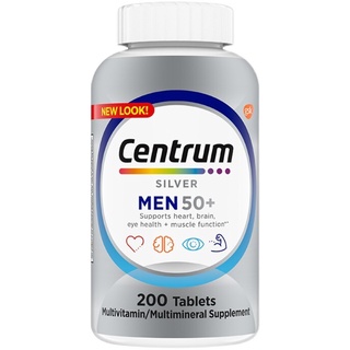 Centrum Men Sliver 200 Capsules 50+ Multivitamins Minerals ผู้ชาย วัยกลางคน วิตามินหลายชนิด แร่ธาตุ เซนทรัม