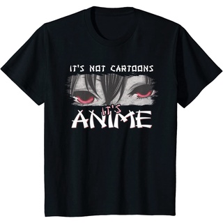 T-shirt  เสื้อยืดแขนสั้นลําลอง พิมพ์ลายการ์ตูนอนิเมะ Its Not Cartoons It Anime แฟชั่นสไตล์ญี่ปุ่นS-5XL