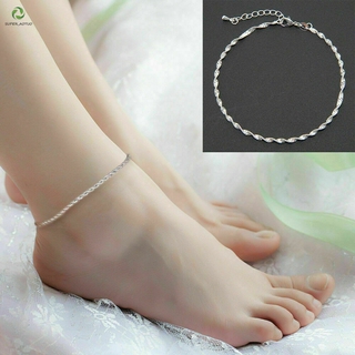 【Aotuo】New Exquisite 925 Silver Anklet Women Jewelry Foot Chain