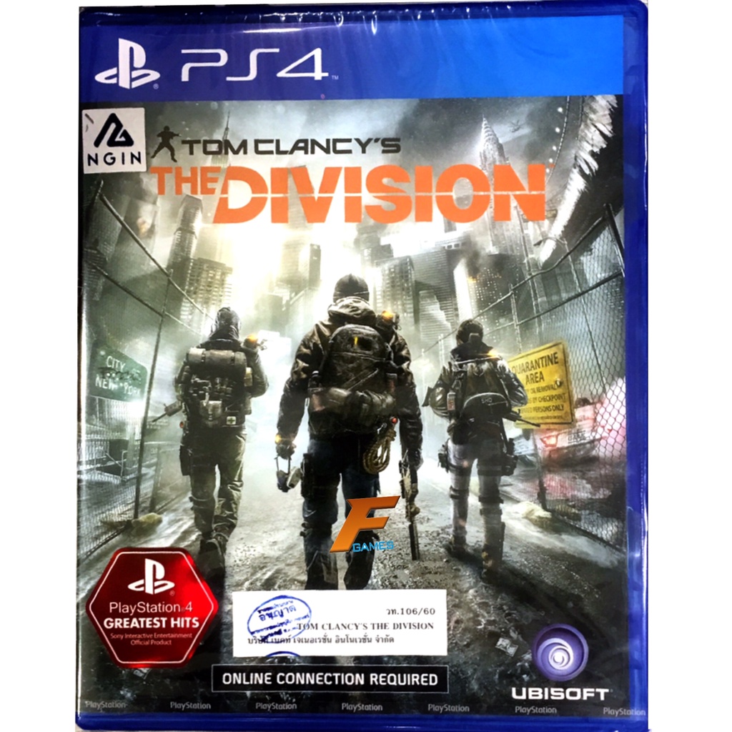 PS4 Tom Clancy's The Division (Zone3/Asia)( English ) แผ่นเกมส์ ของแท้ มือหนึ่ง มือ1 ของใหม่ ในซีล