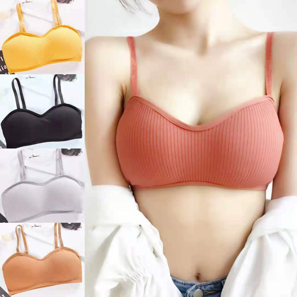 PU เสื้อในผู้หญิงรุ่น B-018 แฟชั่นผู้หญิงแบบสวม ฟองน้ำใตัว  มีหลากสี ราคาถูกพร้อมส่ง