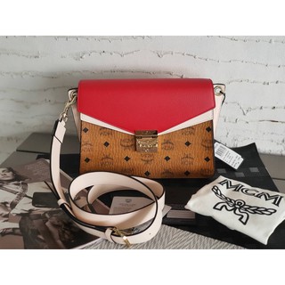 MCM MAZZANIN VISETS COLOR BLOCK LEATHER SHOULDER BAG