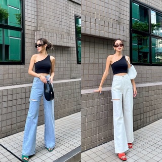 Tuktaclothing กางเกงยีนส์ขายาวรุ่นเอวสูง ทรงกระบอกใส่แล้วหุ่นยังกับนางแบบ รุ่นนี้มาแบบ back to basic ใส่ได้ทุกวัน