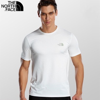 [S-5XL]The North Face เสื้อยืดแขนสั้นลําลอง ดูดซับเหงื่อ แห้งเร็ว สีพื้น สําหรับผู้ชาย 100%