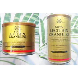 80% OFF Sale!!! EXP:05/2023 (Solgar®) Soya Lecithin Granules 227 or 454 g เม็ดเลซิตินจากถั่วเหลือง เลซิติน ประสาท สมอง