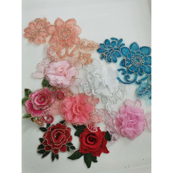 ลูกไม้ดอกไม้3D ตกแต่งงานDIY