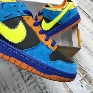 ◄✻✐2020 ใหม่ Nike Dunk Low Pro SB "Skate or Die Edition" ฟ้า/ดำ/เหลือง 304292-073 yp6d