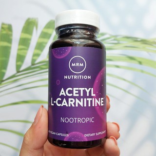 Acetyl L-Carnitine อะเซทิล-แอล-คาร์นิทีน 500 มก 60 Vegan Capsules (MRM)