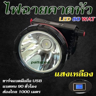 ไฟฉายคาดหัวตราข้าง รุ่น 583 แสงเหลือง LED (ใหม่ล่าสุด)