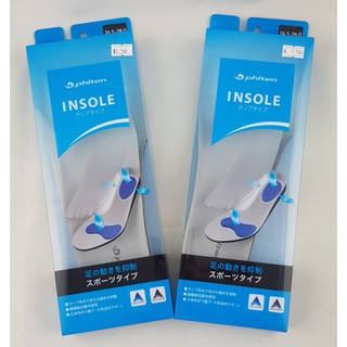 Phiten Insole Cup Type  พื้นรองเท้ากีฬาไฟเท่นแบบเข้ารูป ลิ้นรองเท้ากีฬาไฟเท่น  AquaTitan  AquaSilver