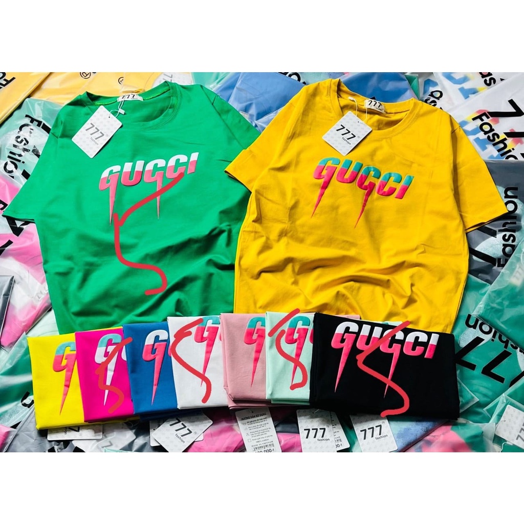 เสื้อยืดผ้าฝ้ายตัวอักษรหลวมปักตัวอักษรในการออกแบบต่างๆ 777 สําหรับผู้หญิง (REAL PHOTOS+VIDEO OF THE 