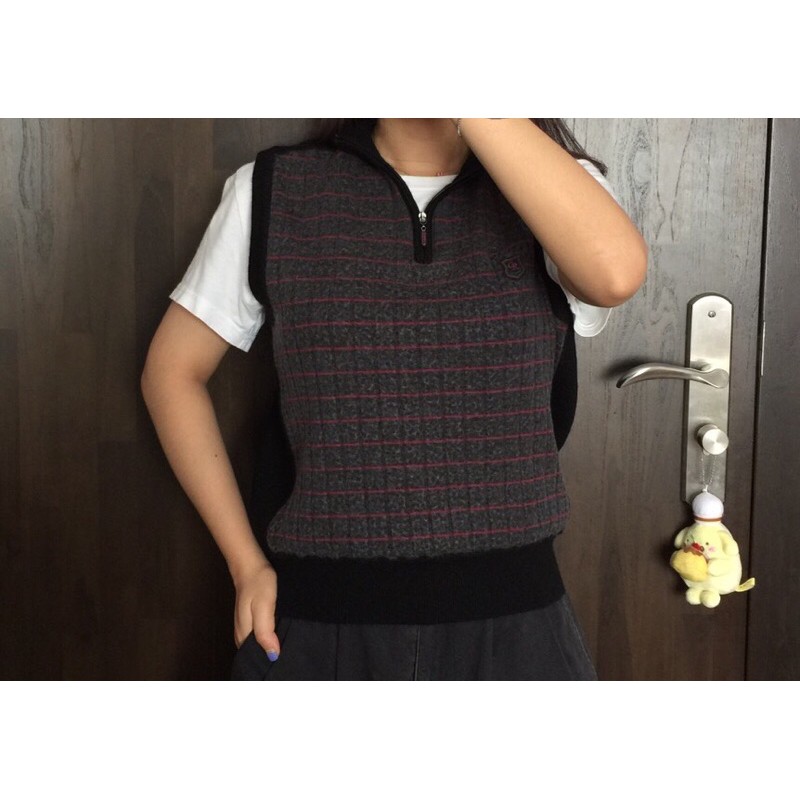 เสื้อกั๊ก Vestไหมพรม สีดำ