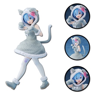 โมเดลฟิกเกอร์ PVC อนิเมะ Rem Ram RE: Zero-Starting Life in Another World Kawaii Cat Ears ของเล่นสําหรับเด็ก