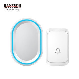 Daytech DB10WH ออดประตูบ้านไร้สาย 58 เสียงเรียกเข้า สีขาว