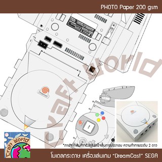 เครื่องเล่นเกม SEGA Dreamcast โมเดลกระดาษ ตุ๊กตากระดาษ Papercraft (สำหรับตัดประกอบเอง)