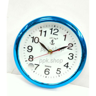 นาฬิกาแขวนตราสมอ แท้ ขนาด 8 นิ้ว KING TIME (คิงไทม์) รุ่น 68 C นาฬิกาติดผนัง หน้าปัดเป็นกระจกใส ตัวเลขใหญ่ ม*องได้ชัดเจน