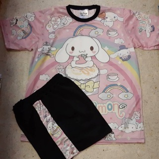 เซทกางเกงขาสั่น &amp; เสื้อยืด ลายcinnamoroll