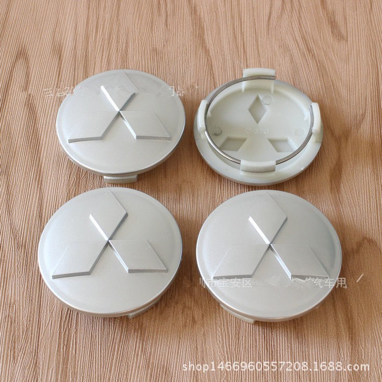 4 ชิ้น 60 มิลลิเมตรรถสัญลักษณ์ศูนย์ล้อ Hub Cap ป้ายล้อสําหรับ Mitsubishi ASX Lancer Pajero Outlander L200