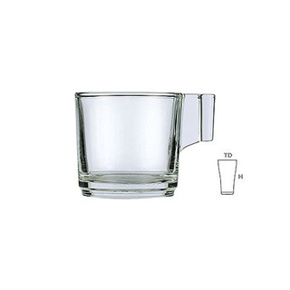 Lucky Glass แก้วชา กาแฟแบบมีหู 3 oz. 82 ml. Classic Cup รุ่น LG-304903 ยกลัง 144 ใบ