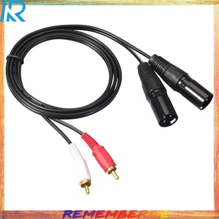 [Rem] สายเคเบิ้ลเสียงสเตอริโอ Rca Male To Xlr Male 2 Xlr To 2 Rca ปลั๊ก Hifi