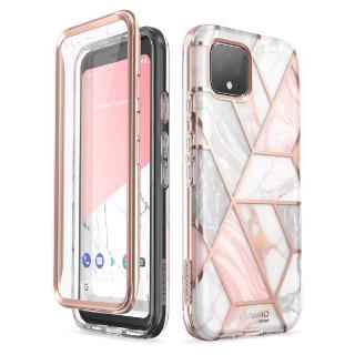 Cosmo เคสป้องกัน แบบบาง เต็มตัว ลายหินอ่อน พร้อมตัวป้องกันหน้าจอในตัว สําหรับ Google Pixel 4 5.7 นิ้ว (ปล่อยปี 2019)