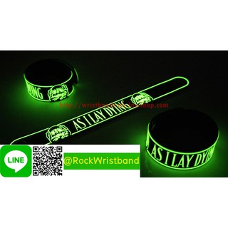 AS I LAY DYING ขายริสแบนด์เรืองแสง  ALD284GA Wristband สายรัดข้อมือวงร็อค