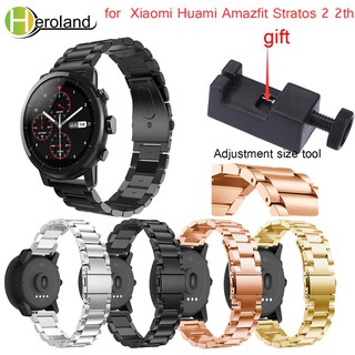 Xiaomi Huami Amazfit Stratos 2 / 2S / 3 / pace /Amazfit GTR 47mm สายรัดข้อมือสแตนเลส 22 มม.