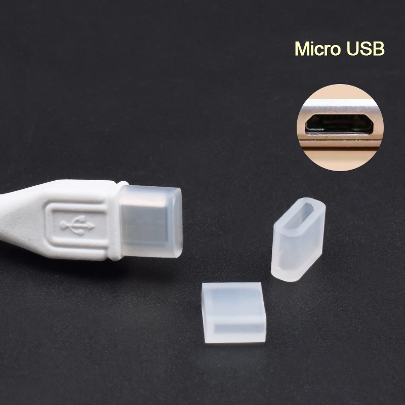 3 ชิ้น สําหรับ Micro USB/IOS/Type C/USB สายเคเบิลข้อมูล ปลั๊ก กันฝุ่น ซิลิโคน ฝาครอบ / ป้องกันฝุ่น สายเคเบิล อะแดปเตอร์ ปลั๊ก ฝาครอบป้องกัน ราคา ถูกที่สุด ดีลบีเคเค แกลเลอรีภาพที่ 4