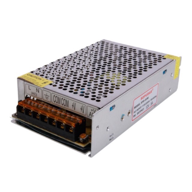 12V DC 5A Switching Power Supply Silver铁