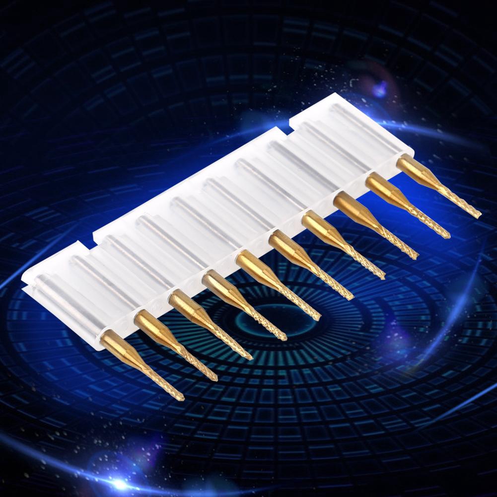 Superparis [ราคาส่ง]ดอกเอ็นมิลรูปแบบการตัดขอบ CNC PCB ขนาด 1.5 มม.10 ชิ้น