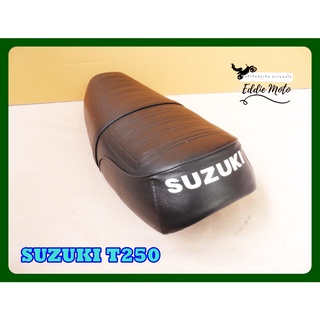 SUZUKI T250 DOUBLE SEAT COMPLETE "BLACK"  // เบาะ รถมอเตอร์ไซค์ สีดำ หนังพีวีซี งานจริงสวยมาก สินค้าคุณภาพดี