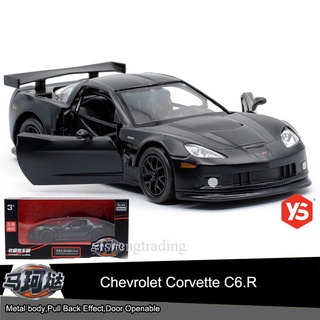 โมเดลรถ Che.vro.let Corvette C6.R 1:36 โมเดลรถเหล็ก