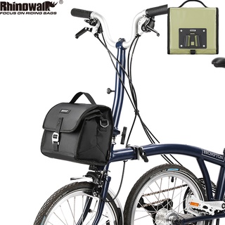 Rhinowalk Brompton กระเป๋ากันชนหน้า ฟิล์มอลูมิเนียม กันน้ํา มีฉนวนกันความร้อน พร้อมหัวเข็มขัดล็อค ติดตั้ง และถอดได้อย่างรวดเร็ว