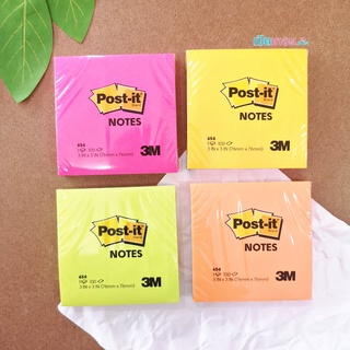 โพสต์-อิท Post-it กระดาษโน๊ตมีกาว 3M รุ่น 654 ขนาด 3 IN x 3 IN จำนวน 100 แผ่น/แพ็ค ( จำนวน 1 แพ็ค )