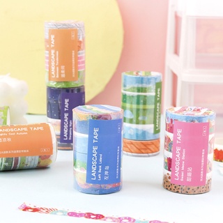 เทปตกแต่ง Landscape  🌷 4 ม้วน Masking Tape MT DIY Washi เทปวาชิ เทปกาว mimisplan