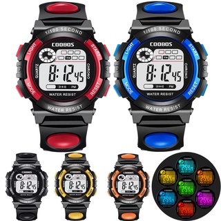 นาฬิกาข้อมือดิจิทัล Jam Tangan Lelaki Budak Perempuan Jam มีไฟแบ็คไลท์ Led กันน้ํา สีสันสดใส สําหรับเด็กผู้ชาย และเด็กผู้หญิง