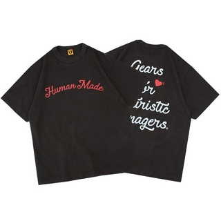 Human MADE 21S เสื้อยืดคอกลม แขนสั้น ผ้าฝ้าย พิมพ์ลาย Love Behind1803 สําหรับผู้ชาย และผู้หญิง