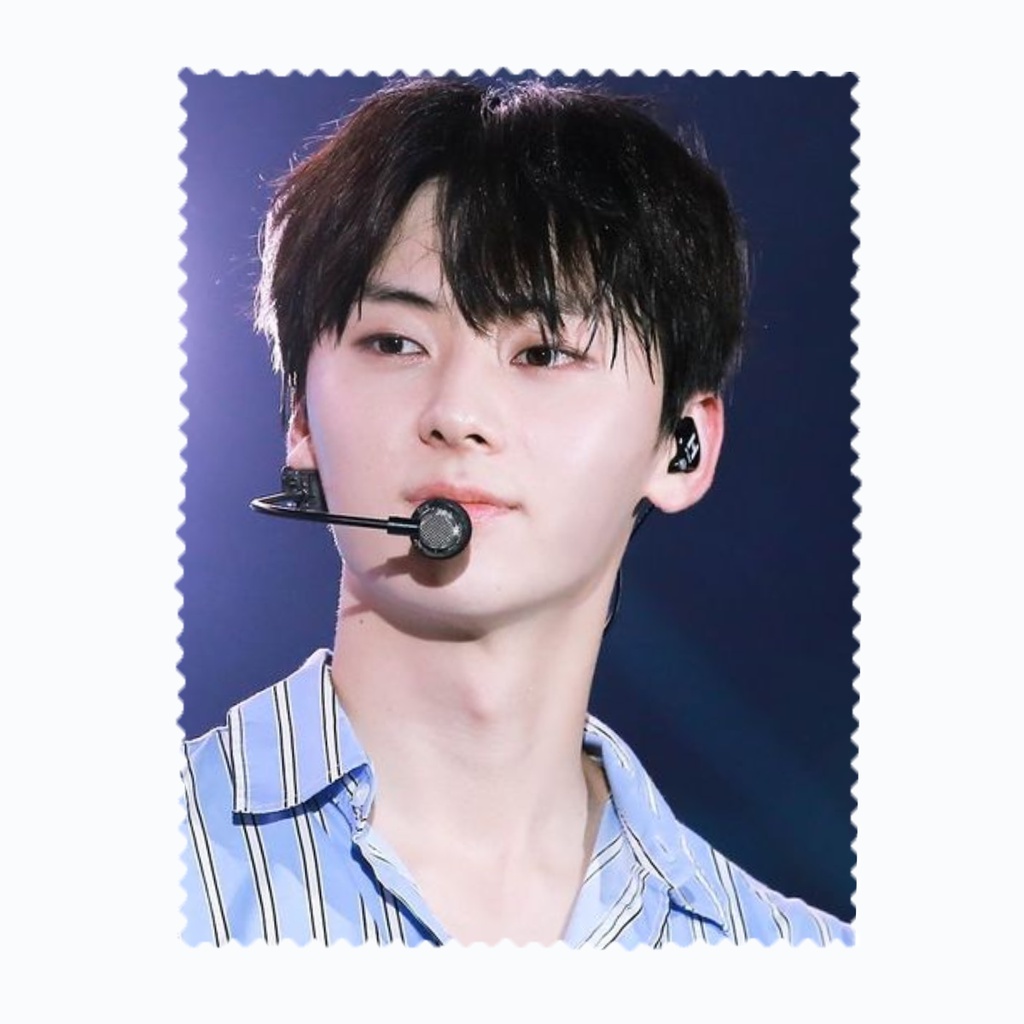 ผ้าเช็ดแว่นตา ผ้าเช็ดเลนส์ ไมโครไฟเบอร์ นักร้องเกาหลี K-pop ฮวัง มิน-ฮย็อน Hwang MinHyun wanna one N