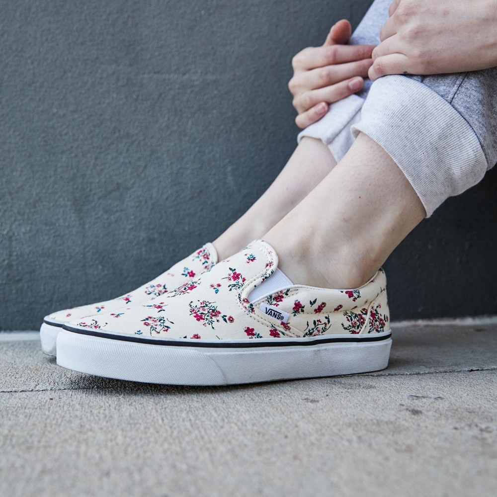 vans ditsy floral turtledove white