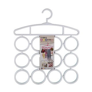 ไม้แขวน KEY WAY 12 ห่วง สีขาว แพ็ค 3 ชิ้นCLOTHES HANGER WITH 12 HOLES KEY WAY WHITE PACK3