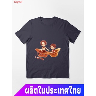 2022  discount One Piece หนึ่งชิ้น อะนิเมะ โจรสลัด Portgas D. Ace,Monkey D. Luffy One Piece Essential T-Shirt เสื้อยืด เ