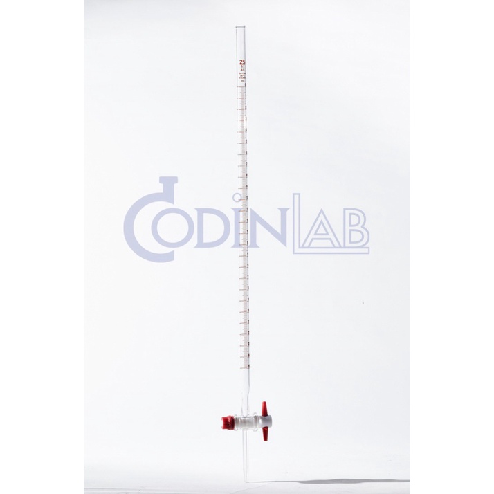 Burette บิวเรตแก้ว Class AS   10 ml , 25 ml , 50 ml , 100 ml  Made in Europe